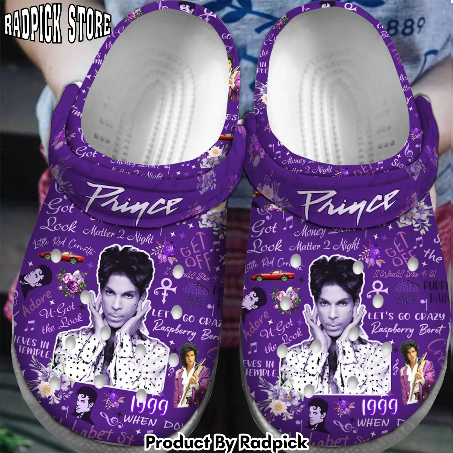 Radpick premium prince music clogs shoes for men women uem rp6522152